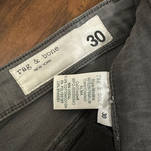 RAG & BONE Cate Jeans Alma Mid Rise Ankle Skinny Frayed Chewed Hem - Picture 10 of 15